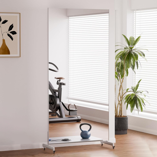 Fitcleer 71x39 Inch Rolling Glassless Mirror